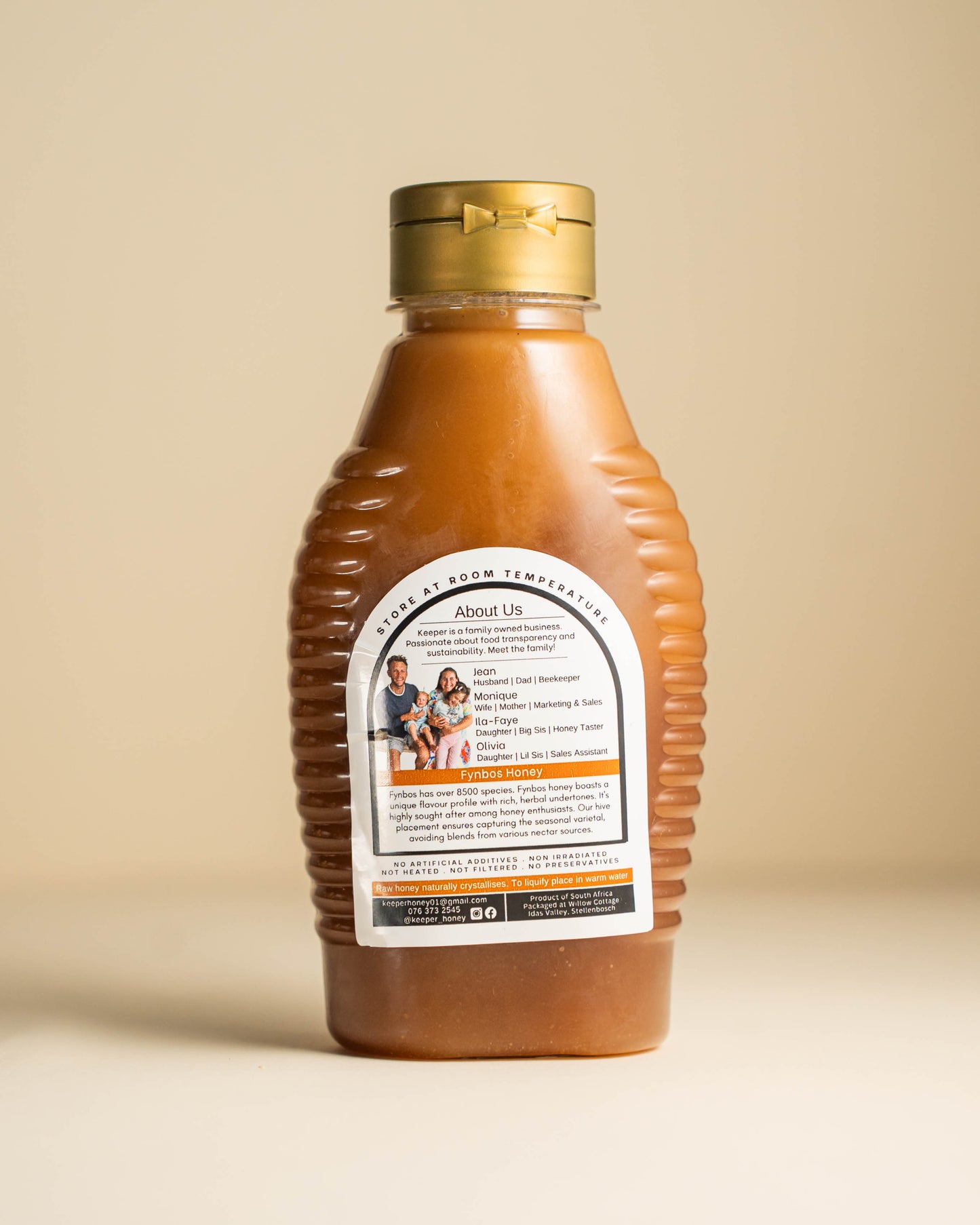Fynbos Raw Honey • 500g Squeeze Bottle