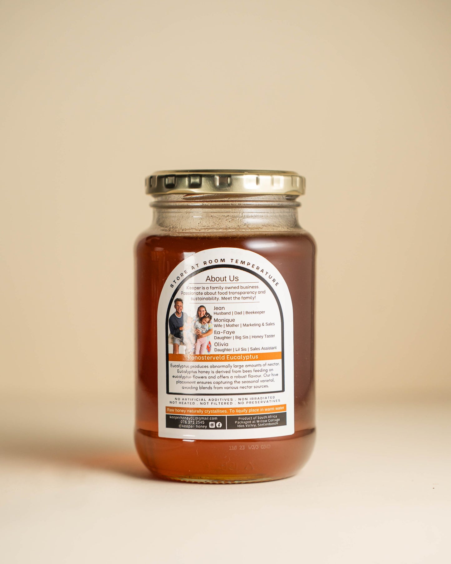 Eucalyptus Raw Honey • 500g Jar